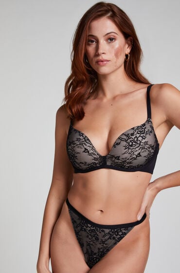 Hunkemöller Vorgeformter BH ohne Bügel Lea Lace Schwarz von Hunkemöller