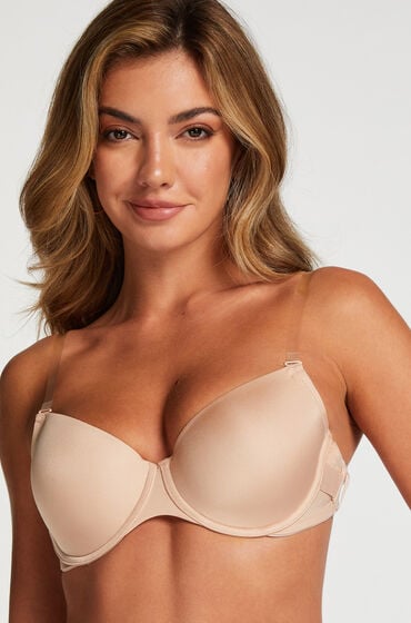 Hunkemöller Vorgeformter Bügel BH, transparant back strapless Beige von Hunkemöller