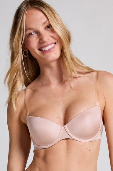 Hunkemöller Vorgeformter Bügel-BH Transparent Back Beige von Hunkemöller