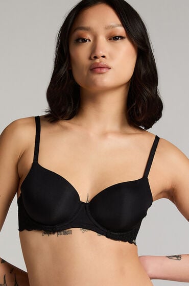 Hunkemöller Vorgeformter Bügel-BH Angie mit Spitze Schwarz von Hunkemöller