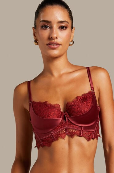 Hunkemöller Vorgeformter Longline-Bügel-BH Zoe Rot von Hunkemöller