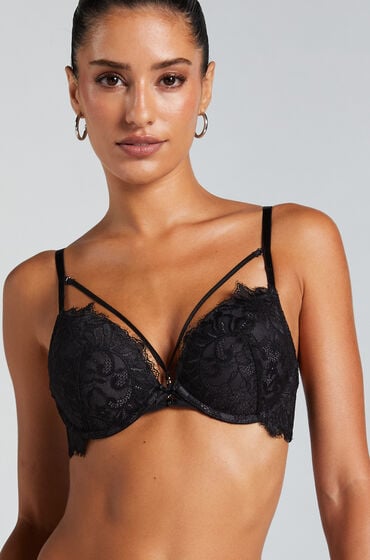 Hunkemöller Vorgeformter Maximizer-Bügel-BH Char Schwarz von Hunkemöller