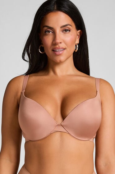Hunkemöller Vorgeformter Push-Up-Bügel-BH Smooth Braun Hunkemöller Vorgeformter Push-Up-Bügel-BH Smooth Braun von Hunkemöller