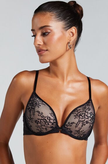 Hunkemöller Vorgeformter Push-up-Bügel-BH Lea Schwarz von Hunkemöller