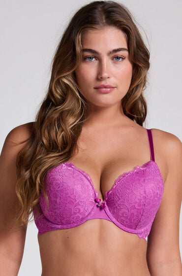 Hunkemöller Vorgeformter Push-up-Bügel-BH Marine Lila Hunkemöller Vorgeformter Push-up-Bügel-BH Marine Lila von Hunkemöller