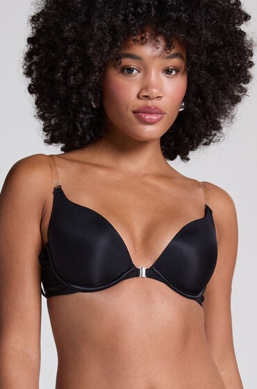 Hunkemöller Vorgeformter Push-up-Bügel-BH Transparant Schwarz Hunkemöller Vorgeformter Push-up-Bügel-BH Transparant Schwarz von Hunkemöller