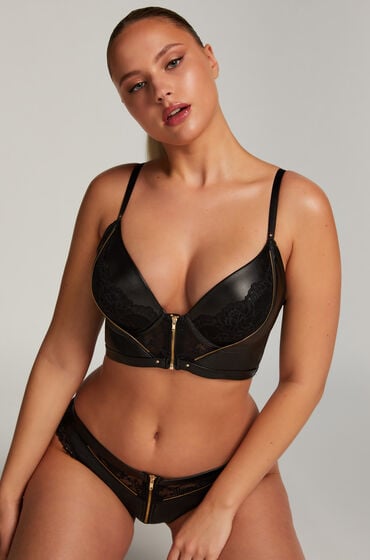 Hunkemöller Vorgeformter Push-up-Longline-Bügel-BH Talia Schwarz von Hunkemöller