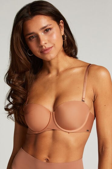 Hunkemöller Vorgeformter trägerloser Bügel-BH Jane Braun von Hunkemöller