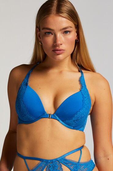 Hunkemöller Vorgeformter wattierter Push-up-Bügel-BH Milaan Blau von Hunkemöller