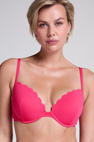 Hunkemöller Vorgeformtes Bügel-Bikinitop Scallop Rose von Hunkemöller