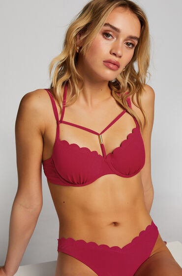 Hunkemöller Wattiertes Bügel-Bikinioberteil Scallop Rose von Hunkemöller