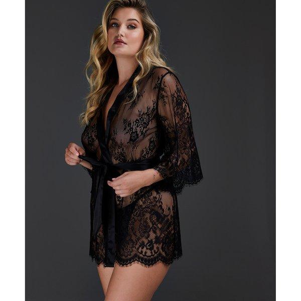 Kimono Damen Black XL/XXL von Hunkemöller