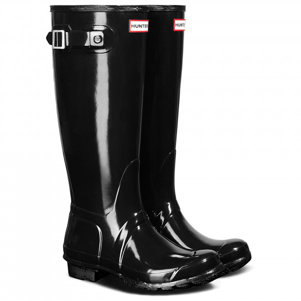 Hunter Boots - Women's Original Tall Gloss - Gummistiefel Gr 36;37;38;39;40/41 schwarz von Hunter Boots