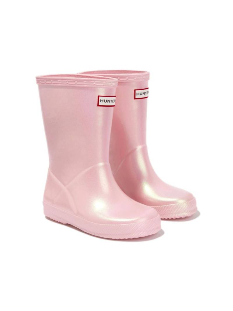 Hunter Kids logo-patch wellies - Pink von Hunter Kids