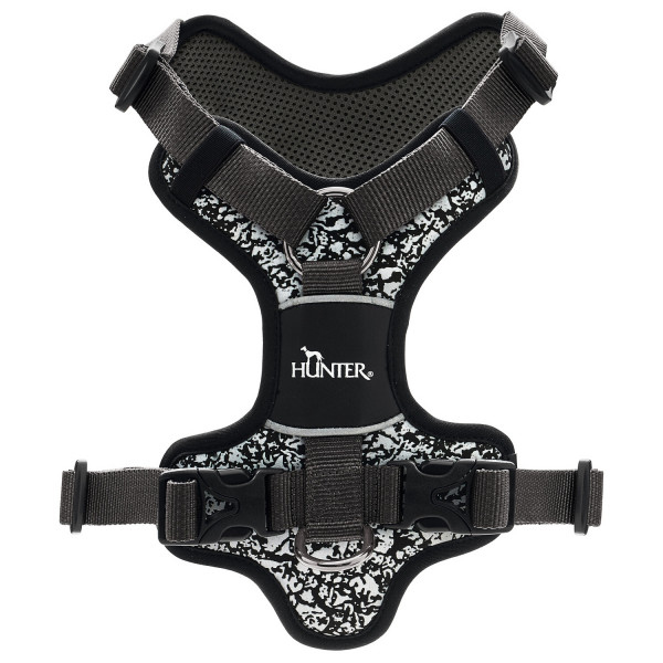 Hunter - Harness Divo Reflect - Hundegeschirr Gr Hals 19-32 cm - Bauch 34-47 cm schwarz/grau von Hunter