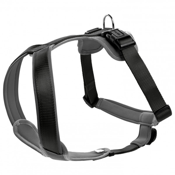 Hunter - Harness Neoprene - Hundegeschirr Gr Bauchumfang 36-44 cm - Halsumfang 32 cm schwarz/grau von Hunter