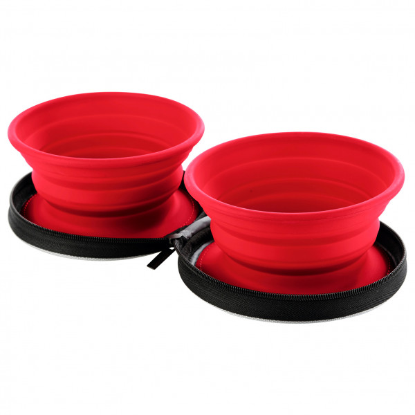 Hunter - Silicone Travel Bowl with Bag List - Hundezubehör Gr 2 x 750 ml rot von Hunter