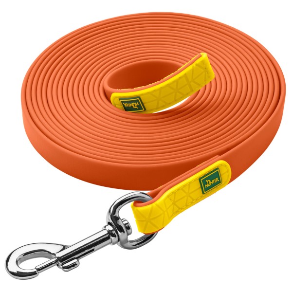 Hunter - Suchleine Convenience - Hundeleine Gr 1,5 cm / 12 m neonorange von Hunter