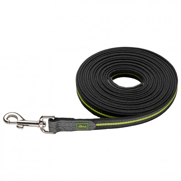 Hunter - Trackingleash Visby Super Grip - Hundeleine Gr Länge 10 m - Breite 2,0 cm gelb reflective von Hunter