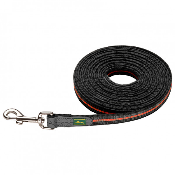 Hunter - Trackingleash Visby Super Grip - Hundeleine Gr Länge 5 m - Breite 2,0 cm orange von Hunter