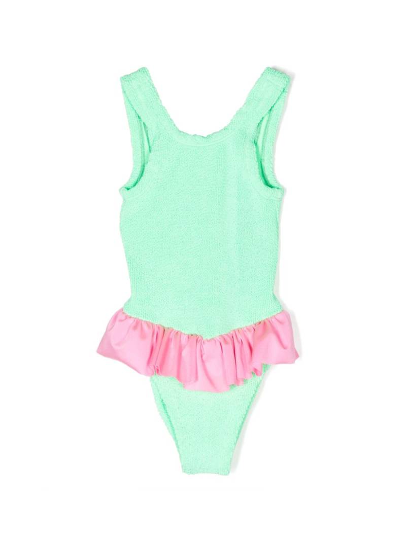 Hunza G Kids Duo Denise crinkled swimsuit - Green von Hunza G Kids