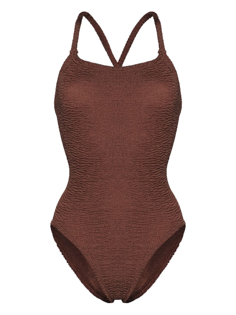 Hunza G Bette crinkled swimsuit - Brown von Hunza G