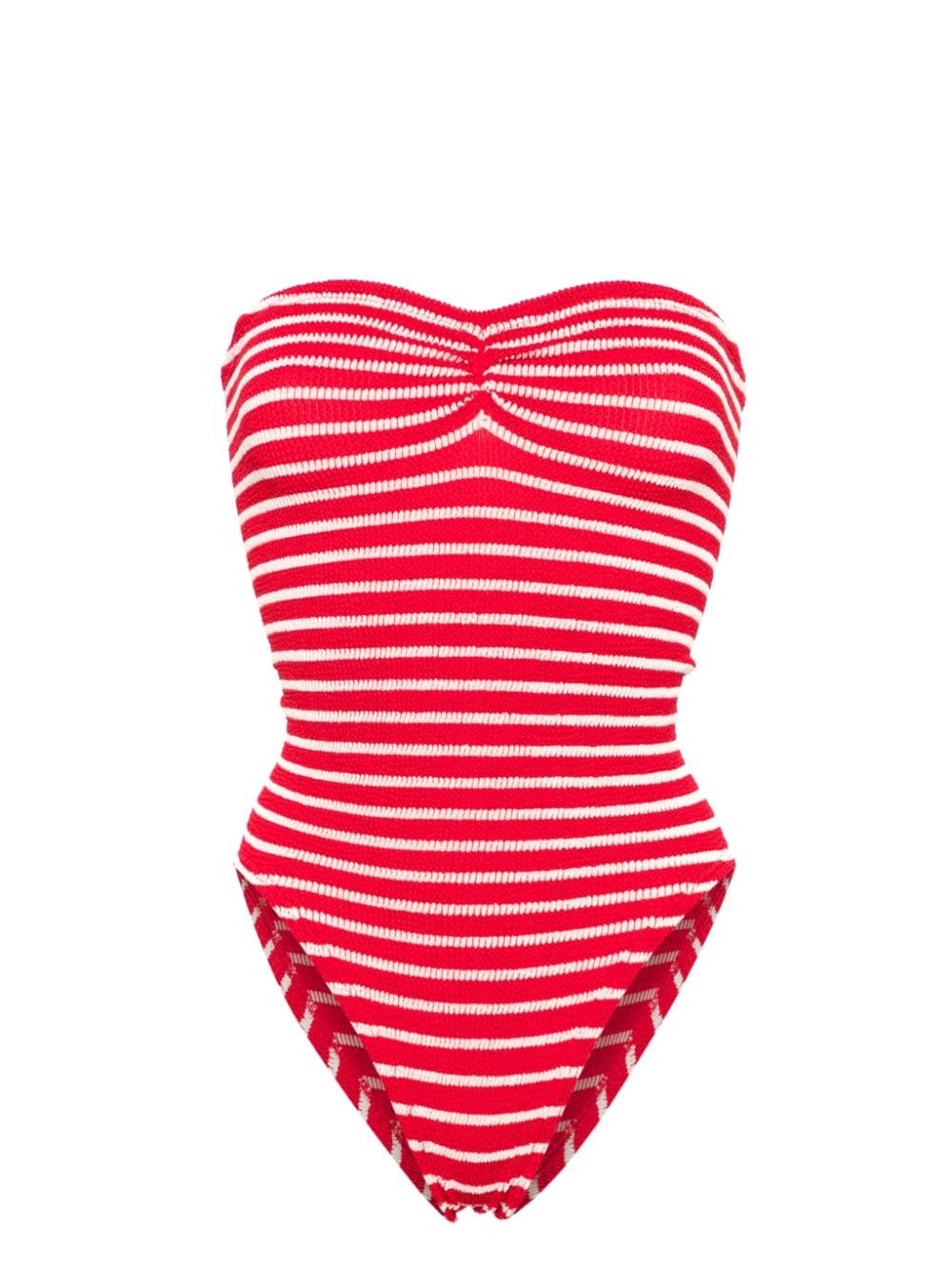 Hunza G Brooke striped swimsuit - Red von Hunza G