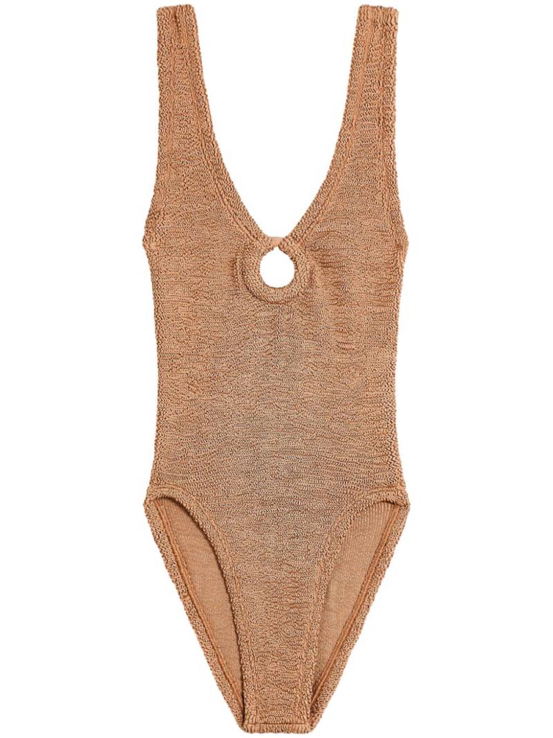 Hunza G Celine cut-out swimsuit - Brown von Hunza G