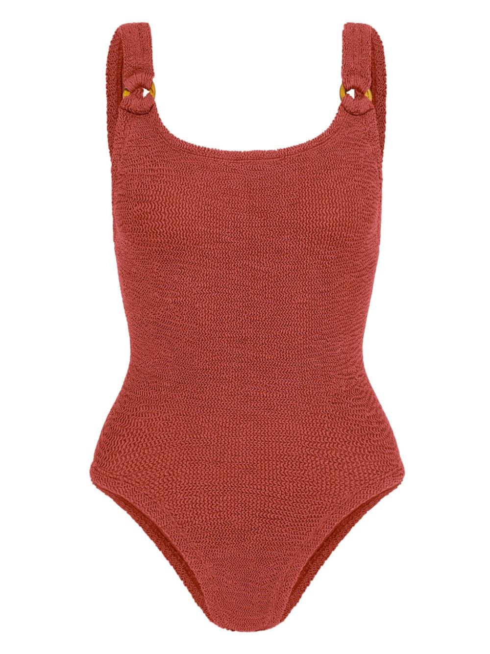 Hunza G Domino crinkled-effect swimsuit - Red von Hunza G