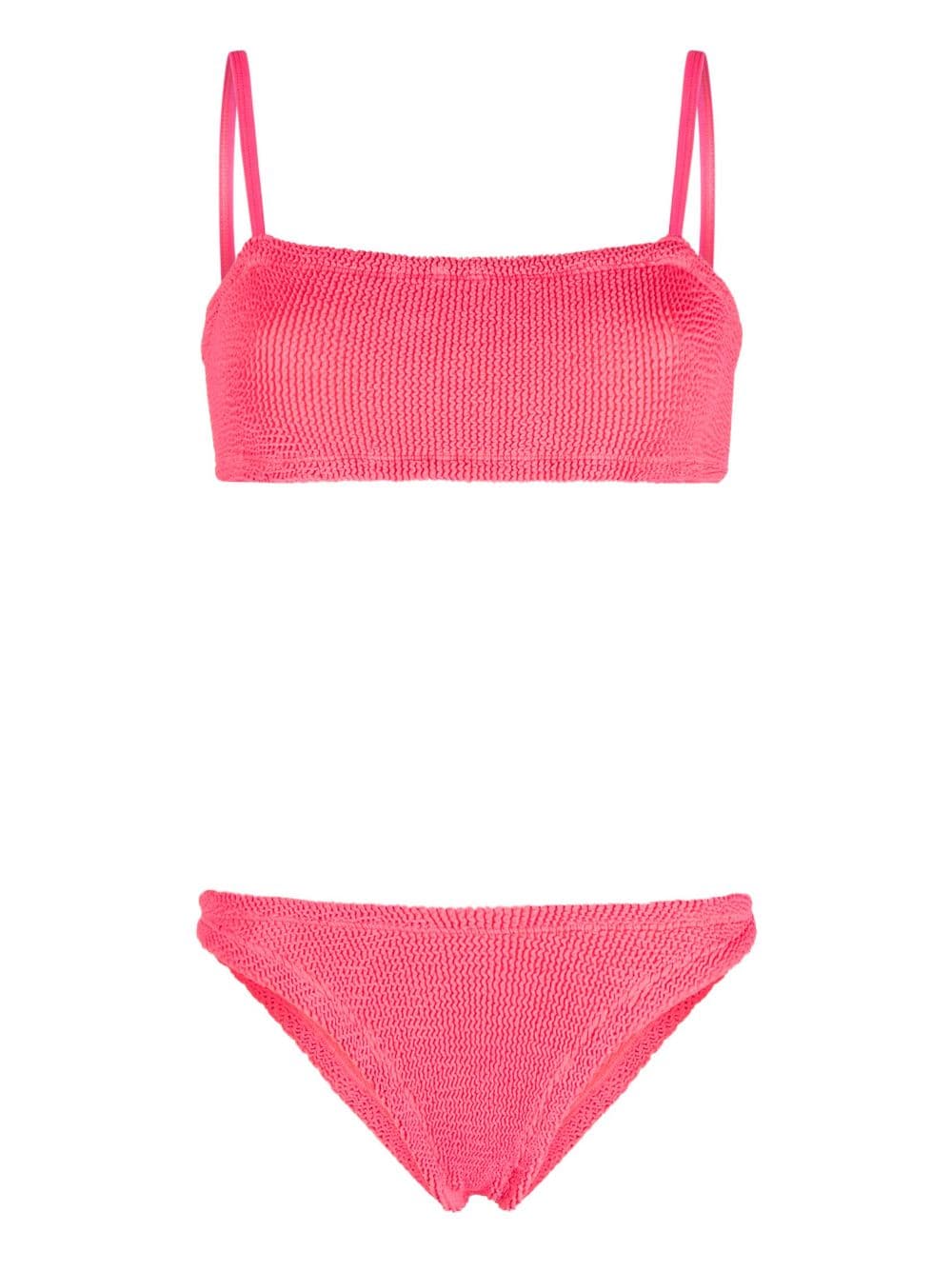 Hunza G Gigi crinkled-effect bikini set - Pink von Hunza G