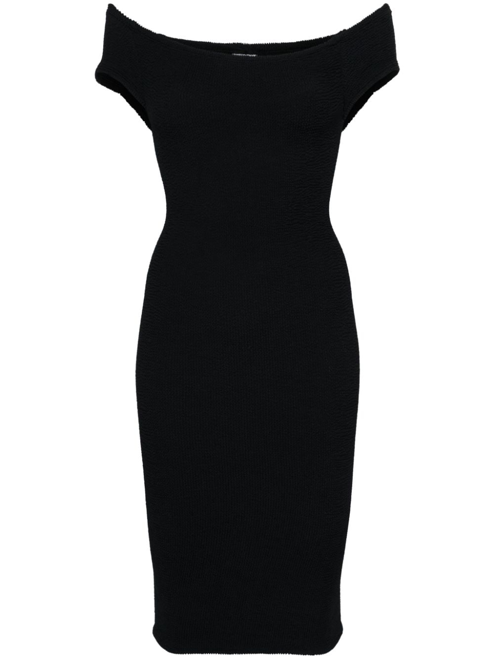 Hunza G Grace crinkled-finish dress - Black von Hunza G