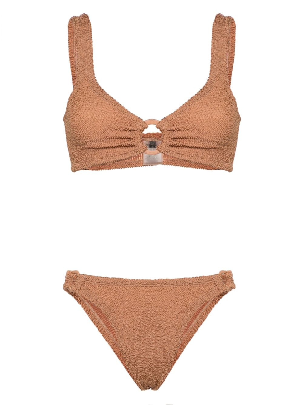 Hunza G Hallie seersucker bikini - Brown von Hunza G