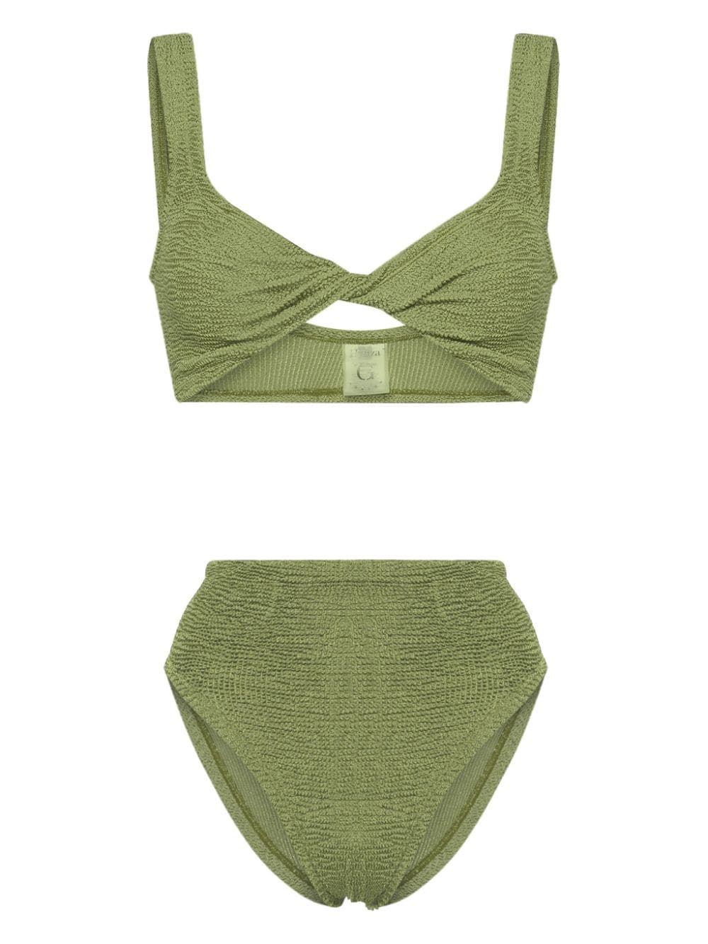 Hunza G Jamie twist-detail bikini set - Green von Hunza G