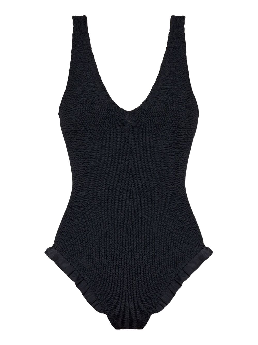 Hunza G Lisa seersucker swimsuit - Black von Hunza G