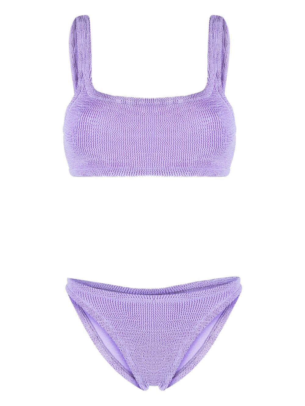 Hunza G mid-rise crinkled bikini set - Purple von Hunza G