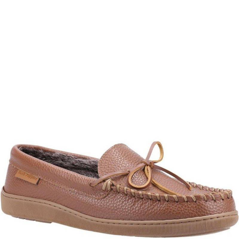 Hausschuhe Ace, Leder Herren Tan 40 von Hush Puppies