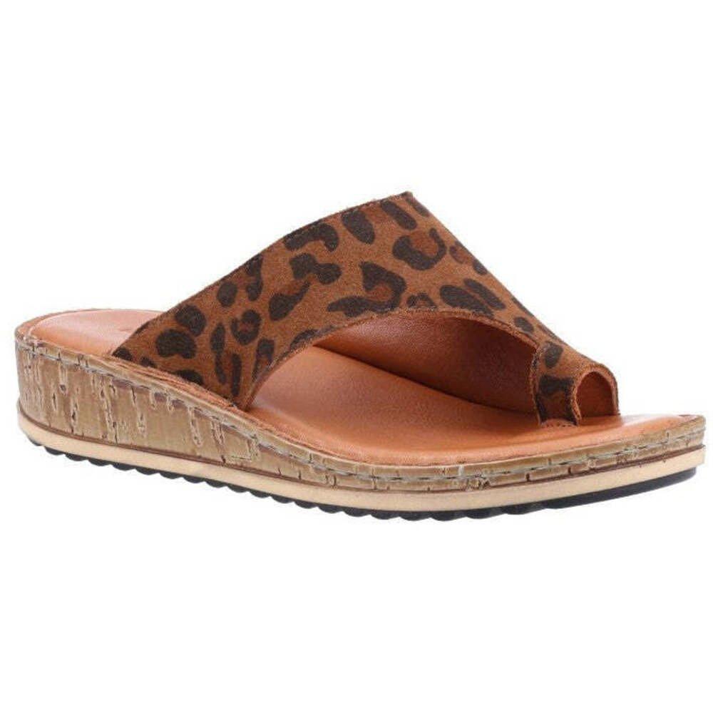 Sandalen Elissa, Leomuster, Wildleder Damen Braun 35.5 von Hush Puppies