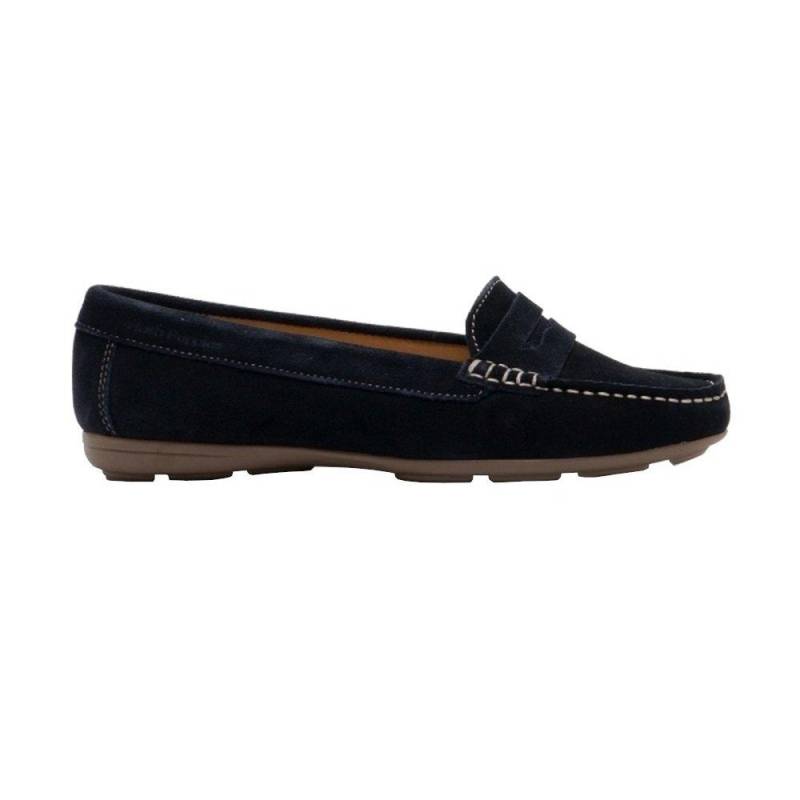 Margot Wildleder Loafer Schuh Damen Marine 37 von Hush Puppies