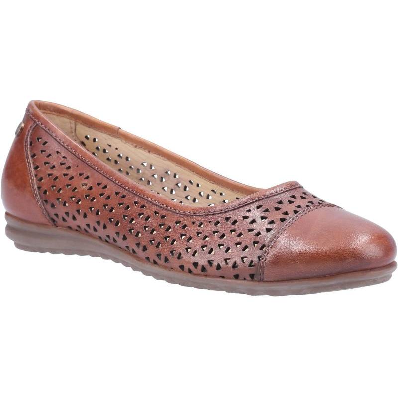 Leah Ballerina Leder Pump Damen Tan 38 von Hush Puppies