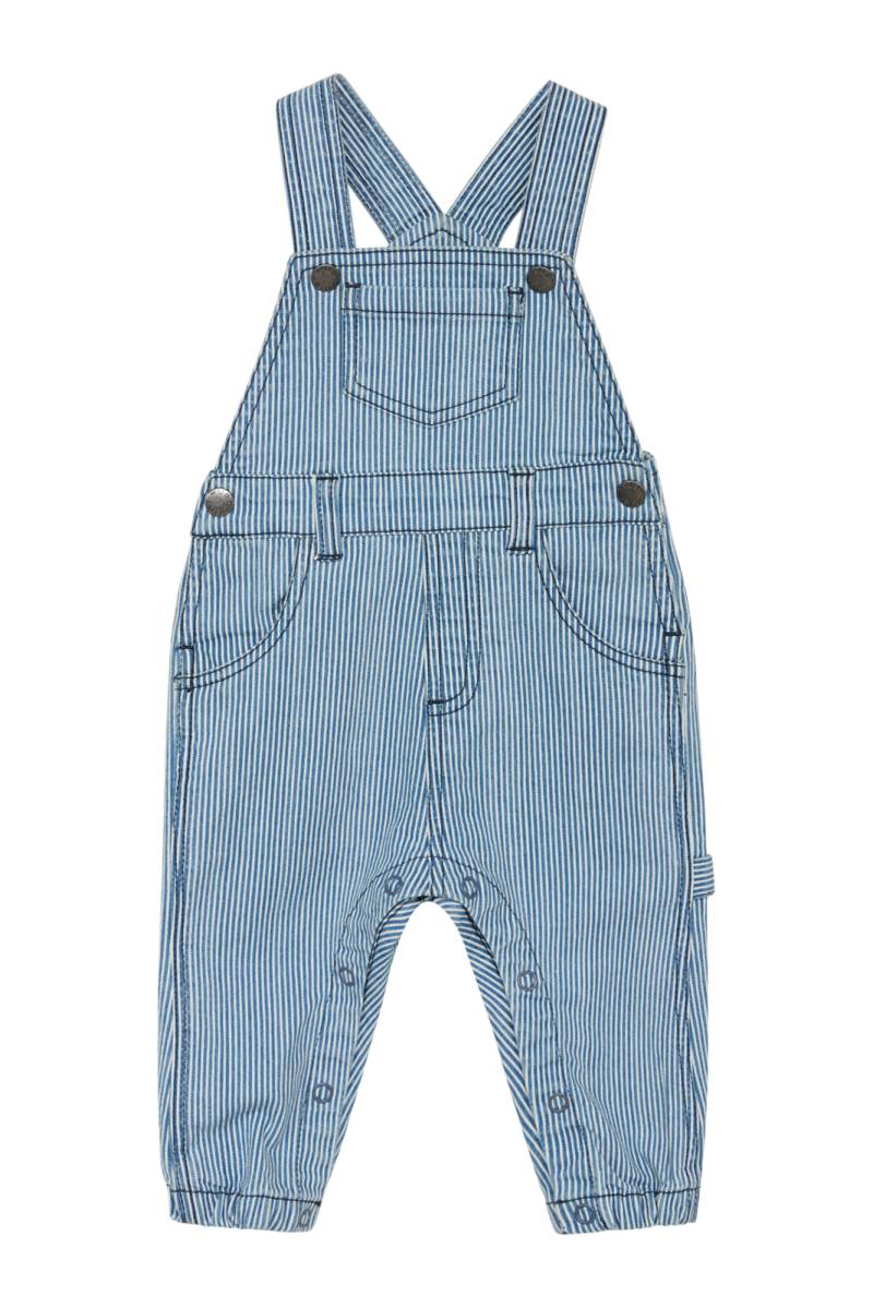 Baby Latzhose Mads Unisex Blau 68 von Hust and Claire