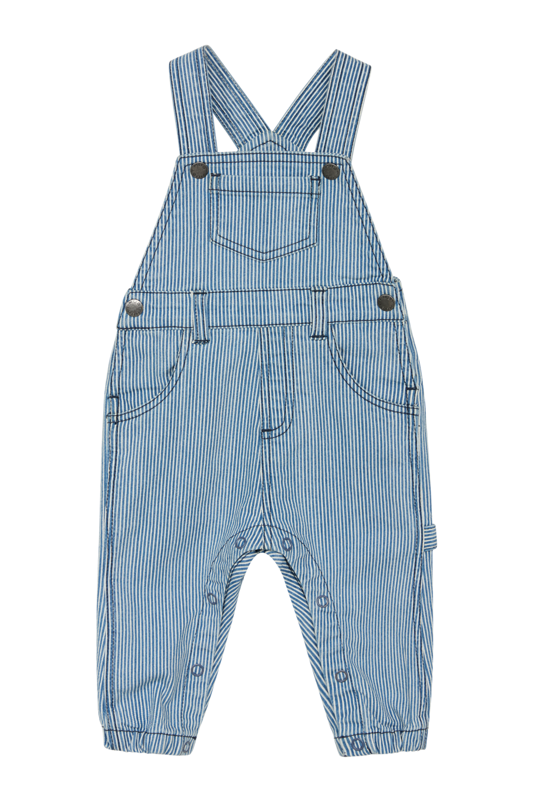 Baby Latzhose Mads Unisex Blau 74 von Hust and Claire