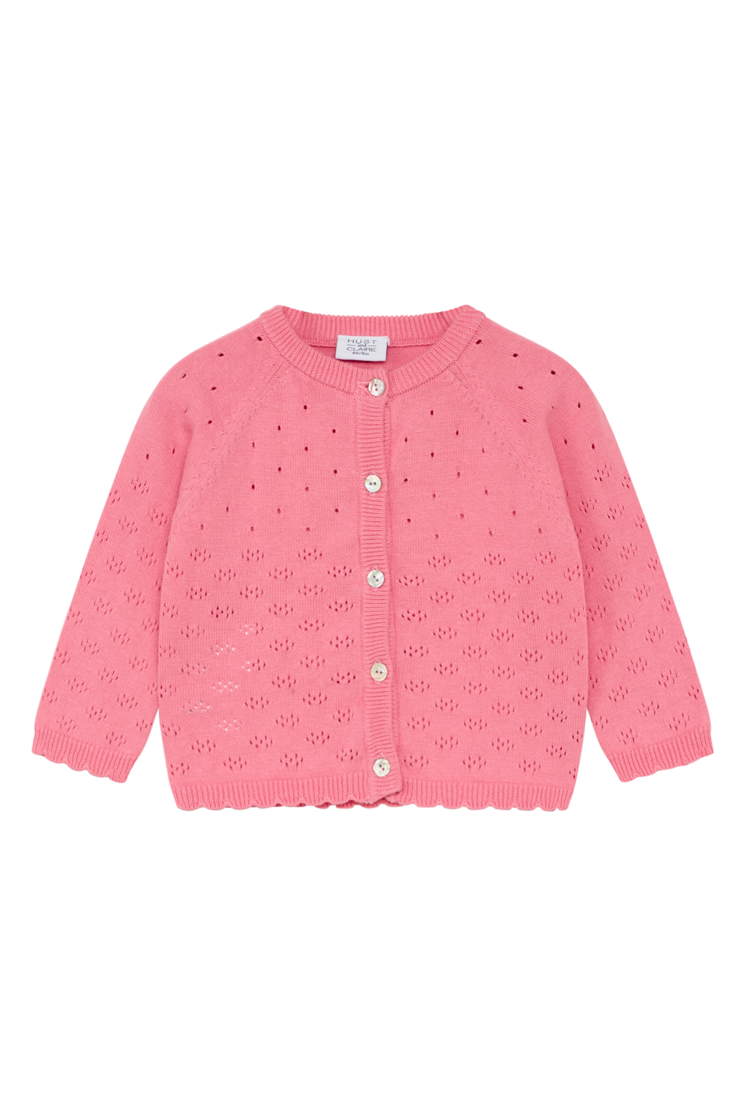 Baby Strickjacke Cillja Unisex Rosa 62 von Hust and Claire