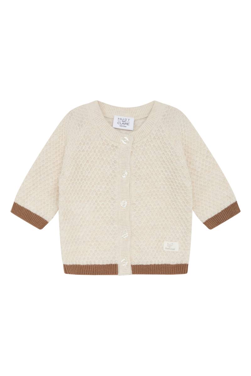 Baby Strickjacke Cornell Unisex Beige 50 von Hust and Claire