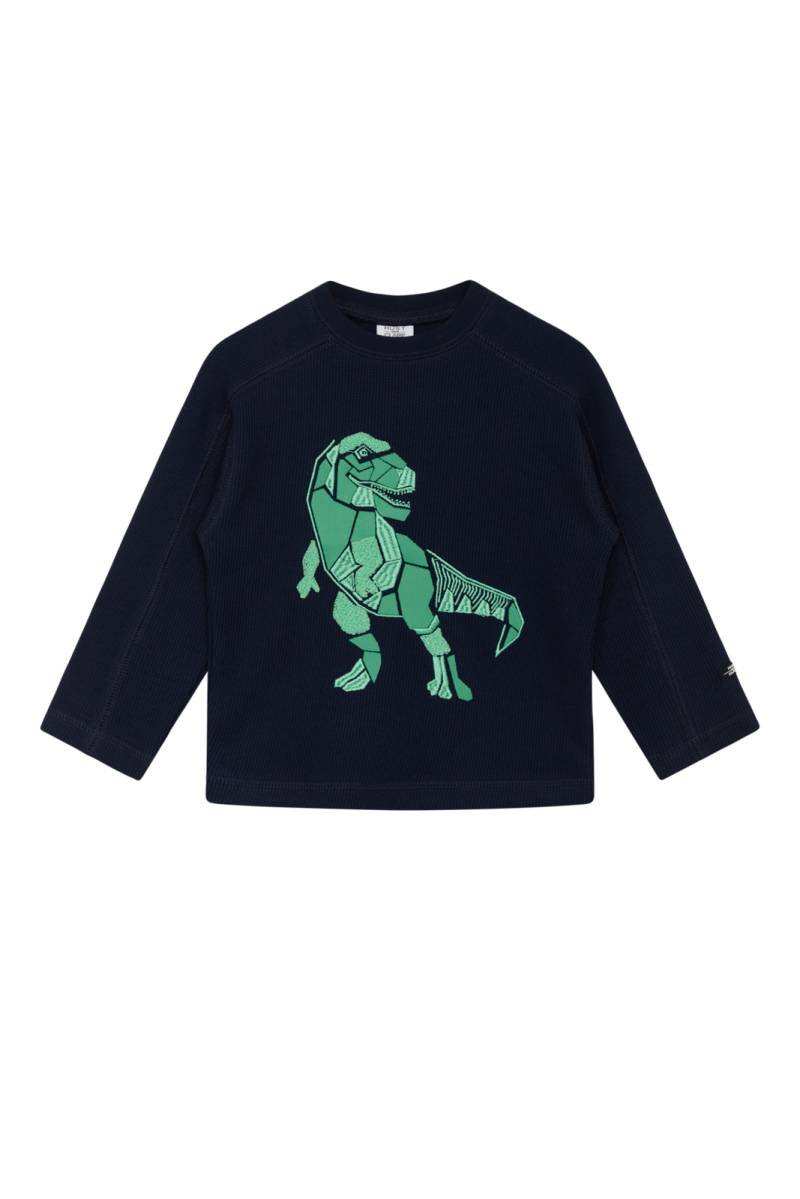 Jungen Langarmshirt Amund T-rex Jungen Blau 110 von Hust and Claire