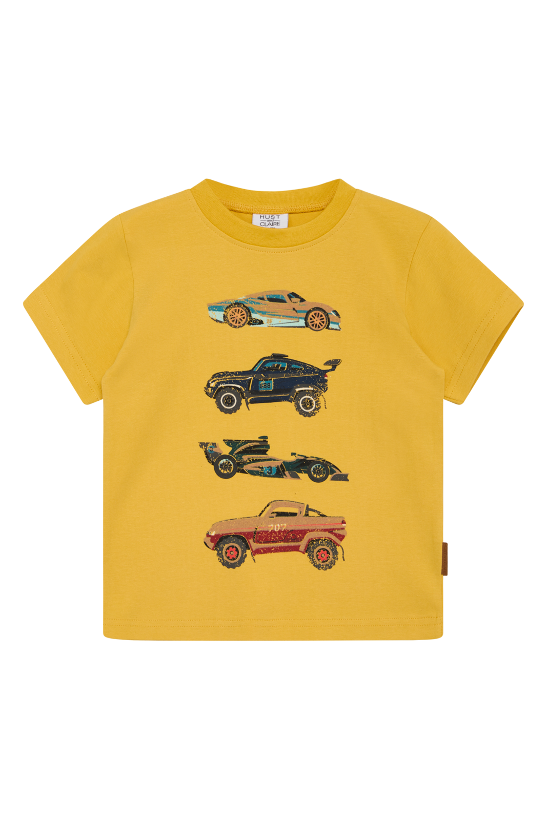 Jungen T-shirt Arthur Rennautos Jungen Gelb 128 von Hust and Claire