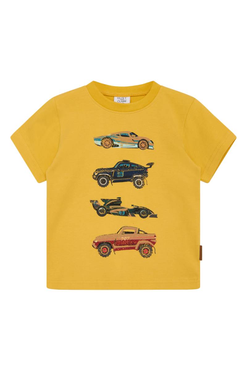 Jungen T-shirt Arthur Rennautos Jungen Gelb 128 von Hust and Claire