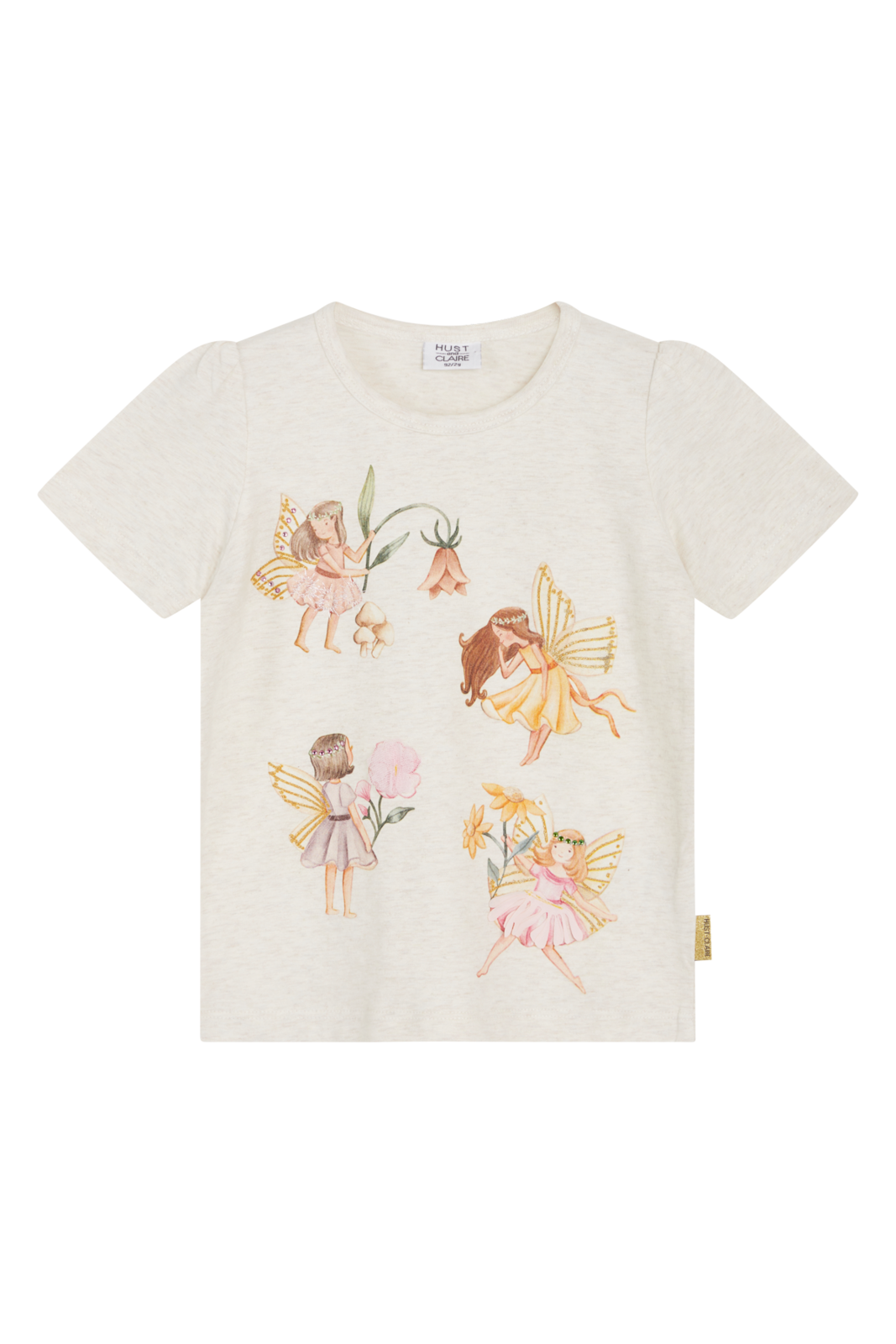 Mädchen T-shirt Amna Mädchen Beige 110 von Hust and Claire