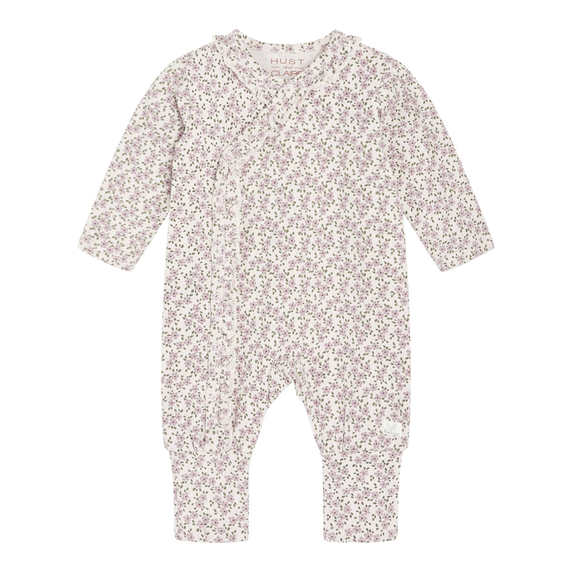 Overall mit Klappfuß Blumen Rüschen Overall mit Klappfuß Blumen Rüschen von Hust&Claire