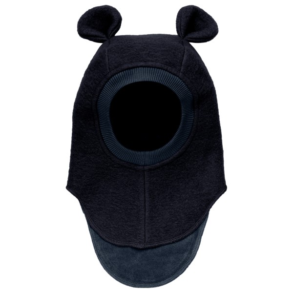 Huttelihut - Kid's Balaclava Bear Ears Wool - Mütze Gr 48 cm - 0-12 Months schwarz/blau von Huttelihut