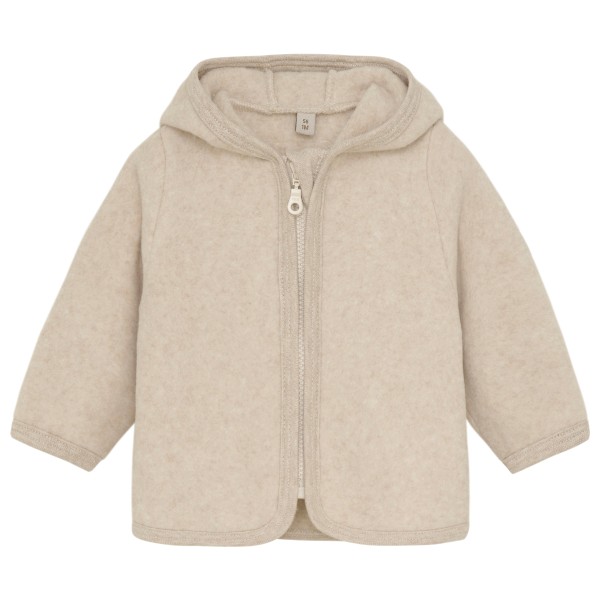 Huttelihut - Kid's Jacket Bear Ears Cotton Fleece - Fleecejacke Gr 104 beige von Huttelihut